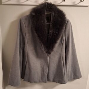 Banana Republic Faux Fur Collar Jacket - Size 0 Petite